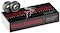 Bones Rollerbones Roller Skate Bearings - 16 Pack by Bones, ideal for quad roller skates. The box features a skeleton on skates design and contains 16 lubricated metal bearings.