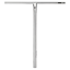 The CORE Nova V2 Titanium Oversized HIC Stunt Scooter Bar (Raw, 630mm x 610mm) is a T-shaped silver metal handlebar with a small center logo and "CORE" on the end, designed for riders seeking premium quality. Shown on a white background.