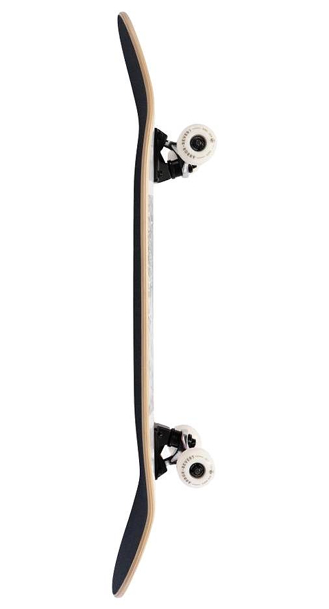 The Arbor Street Revert Puppy Complete Skateboard - 8.25″ x 32″ features a layered Canadian maple deck, black grip tape, white wheels on metal trucks—perfect for park and street riders.