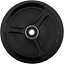 Drone Helios 1 110mm Stunt Scooter Wheel in black, featuring a three-spoke hollow core design and a central bearing.