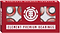The Element Premium ABEC 7 Skateboard Bearings - 8 Pack features a red box with Element branding and two circular windows showing the red and silver bearings inside.