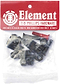 A clear plastic bag labeled "Element Phillips Skateboard Bolts - Black 7/8"" by Element holds eight black bolts, one red anodized bolt, and eight nuts, with the 7/8" hardware visible through the packaging.