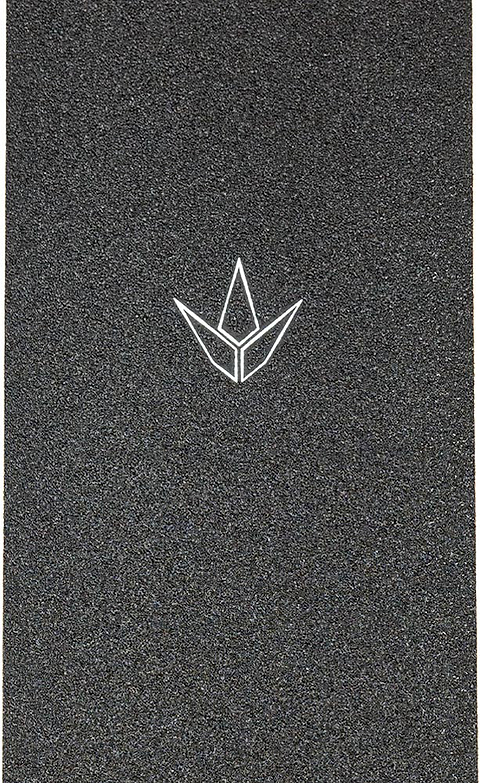 Blunt Envy Basics Stunt Scooter Griptape - Tri Logo features black, coarse grit grip tape with a centered, small white geometric crown-like logo—ideal for riders seeking premium performance and signature Blunt Envy style.