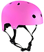 The SFR Essentials Skate / Scooter Helmet in matt pink features high-impact ABS, ventilation holes, and adjustable black straps with a buckle—ideal for biking, skateboarding, scootering, and more.