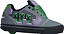 Heelys x Minecraft Pro 25 Prints Boys Shoes - Grey / Green feature gray and black uppers, green laces, Creeper faces, pixel graphics, a thick sole, and a wheel in the heel. From the Heelys boys shoes collection.