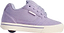 Heelys Pro 25 Girls Shoes - Purple / Cream feature laces, a white sole, and a built-in heel wheel—fun, stylish footwear from Heelys for girls who love to roll.