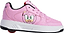 Pink Heelys x Sonic Gio Girls Shoes in Rose Pink / Black / Energy Red, featuring an illustration of Amy Rose on the side and a wheel embedded in the white heel sole.