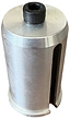 A cylindrical metal tool with a hexagonal screw on top and a vertical side slot, the Logic HIC Shim Kit - Chrome by Logic is commonly used in specialized mechanical or automotive assemblies.