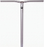 The Legacy Steeltanium Chromo Lite Oversized HIC/SCS Stunt Scooter Bars in Raw (680mm x 610mm) feature a durable chromoly steel T-bar design with a subtle center logo, compatible with HIC/SCS setups.