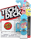 The Tech Deck 96mm M04 Santa Cruz Fingerboard - Spongebob & Friends set by Tech Deck includes a collectible 96mm fingerboard featuring Spongebob graphics, a Santa Cruz skate ramp, and a blue skate tool. With Spongebob characters displayed on the packaging, this set is perfect for skateboard collectors ages 6 and up.