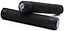 A pair of Madd Gear (MGP) MGP Trifecta Black Stunt Scooter Grips—each measuring 180mm, featuring a textured black TPR surface and distinctive white geometric logos on the end caps. One grip is positioned horizontally while the other rests angled on top, making them perfect as comfortable handlebar grips for your MGP Trifecta Stunt Scooter.