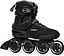 .motion Dreamstate Inline Skates in black, featuring a four-wheel frame, an adjustable ankle strap, and a lace-up boot.