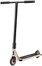 The Blunt Envy Prodigy X ONE Street Edition Complete Stunt Scooter in Ivory features a wide T-bar, black grip tape on the deck, and two bronze-tone wheels; this durable scooter is pictured at a slight angle.