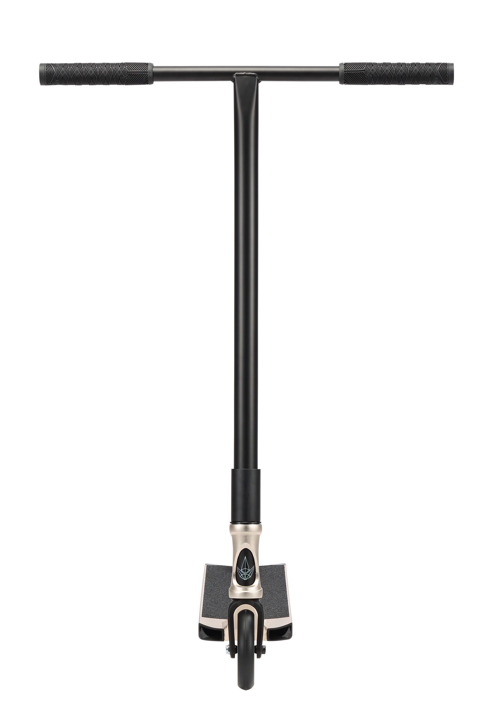 The Blunt Envy Prodigy X ONE Street Edition Complete Stunt Scooter in Ivory features wide handlebars, a single front wheel, and a grippy narrow deck—durable and perfect for street-style riding.