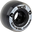 A close-up of a translucent skateboard wheel labeled “Ricta Crystal Cores,” made from clear urethane with a white and silver core design, displaying “53mm 95A” and “53” markings. The product shown is the Ricta Crystal Cores 53mm 95A Skateboard Wheel in Black / Clear by Ricta.