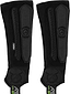 REKD Energy Covert Long Shin and Ankle Skate Protection Guards in black, featuring protective padding panels and foot stirrups for added BMX ankle protection.