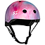 S1 Lifer Skate / Scooter Helmet - Cotton Candy with a pink, blue, and purple galaxy pattern and black chin straps.