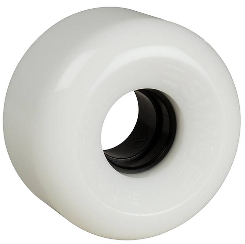 A Sims Street Snakes 78A Quad Roller Skate Wheel in white, measuring 62mm x 34mm with a black inner core, is photographed against a white background.