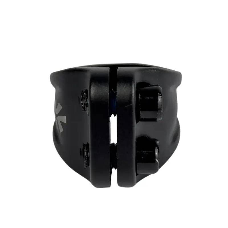 Close-up of the Union Mono 2 Bolt Oversized Stunt Scooter Clamp in black, featuring a split design, subtle Union logo, and front view. Compatible with HIC and IHC compression systems.