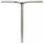 The Union Uniq Bend Steel Oversized HIC Stunt Scooter Bar in silver (580mm x 560mm) by Union features a T-shaped design with a central vertical stem and two horizontal bars, shown against a plain white background.