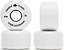 Three white Venom Thunder Clouds V2 60mm 78A Skateboard Wheels, one shown face-on with black text reading “Thunder Clouds,” “60mm,” and “78a.”
