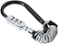 Introducing the Save My Scooter Carabiner Lock by Street Surfing—a black combination lock carabiner clip with a silver number-dial mechanism, attached to a coiled steel cable. This essential accessory offers reliable scooter security wherever your adventures take you.