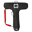 Introducing the CORE Scooter Travel Bag - Black: This sleek bag is designed in a T-shape and features a striking white logo at the top with "CORE" elegantly printed at the bottom. It comes with a comfortable red adjustable shoulder strap, padded for extra comfort, along with a convenient handle on top for easy portability. Additionally, its water-resistant design ensures your essentials are well-protected.