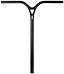The Ethic DTC Wolpertinger Aluminium IHC Stunt Scooter Bars in black (670mm x 560mm) feature a Y-shaped design with a small triangular cutout in the center, inspired by Ethic, shown against a plain white background.