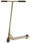 The Aztek Siren Complete Street Stunt Scooter in Zircon Sand features black handlebars, a black grip-tape deck, and small black wheels, shown against a white background.