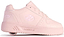 The Heelys Kama Girls Shoes - Pink combine classic court style with fun, featuring a light pink design, single low-profile wheel in the heel, lace-up front, and side logo.