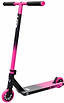 Introducing the CORE CD1 Complete Stunt Scooter by CORE, featuring a sleek aluminum deck with a captivating gradient effect, black handlebars, and vibrant pink accents on the handle grips, wheels, and rear brake. This brightly colored scooter is perfect for beginner riders seeking style and functionality.