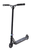 Introducing the Sacrifice Flyte 100 V2 Complete Stunt Scooter in a sleek black and neochrome finish, featuring a tall handlebar, a streamlined deck with an eye-catching graphic design, and robust wheels. This minimalist pro scooter from Sacrifice is tailored for modern urban travel and sports.