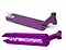 Introducing the Apex Pro Bianca Dilworth Signature Purple Stunt Scooter Deck, measuring 5" x 19.3". These decks feature elegant white floral and heart designs on a purple base, angular edges, glossy finishes, visible mounting holes, and a reliable brake—perfect for riders craving style and performance.