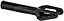 The Ethic DTC Merrow V3 8/12STD SCS Stunt Scooter Forks in black offer a modern, sleek design with a cylindrical tube and open forked end for wheel attachment—ideal for stunt scooters from Ethic.