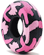 The Wildcat Original Pro 10" Mini BMX Tyre - Pink Camo by Wildcat features a textured, hollow center with a striking black, light pink, and hot pink camouflage pattern. Shown on a white background—ideal for upgrading your Mini BMX.