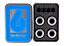 A rectangular metal tin with a blue design on the left showcases a prominent number 6 and "Birdhouse" branding. On the right, the open lid reveals four of the Birdhouse ABEC 5 Grey Skateboard Bearings and five black spacers securely nestled inside.
