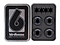 Open metal box featuring Birdhouse ABEC 7 Black Skateboard Bearings - 8 Pack. The left side prominently displays the Birdhouse logo and text, while the right side securely houses eight premium skateboard bearings in a protective foam insert.