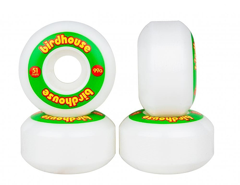 Birdhouse Logo 51mm 99A Skateboard Wheels - Rasta - Group