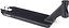 The Apex Angled Black Stunt Scooter Deck - 6″ by Apex features a matte black finish, a durable metal rear brake, and a reinforced angled neck for handlebars—making it the ideal choice for street riders seeking a robust and reliable 6-inch scooter deck.