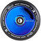 Introducing the Root Industries AIR Hollowcore 120mm Stunt Scooter Wheel in Black and Blue Ray, perfect for enhancing your stunt scooter experience. This wheel features a striking blue metallic core and black outer tire, with white branding elegantly encircling both the rim and core. Plus, the center showcases visible ball bearings.