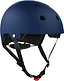 A CORE Action Sports Skate / Scooter Helmet in navy blue, featuring ventilation holes, black adjustable straps, and a red buckle, is displayed against a white background.