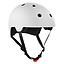 The CORE Action Sports Skate / Scooter Helmet in white by CORE features black adjustable straps, a red chin buckle, and multiple ventilation holes, all shown against a plain white background.