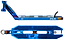 The CORE Apollo Blue Neo Stunt Scooter Deck – 5" features blue metallic finish, "CORE" branding, cut-out sections for reduced weight, an integrated rear brake, and sides with rainbow hues.