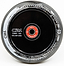A close-up of the CORE CB1 110mm Nylon Scooter Wheel in Black / White, featuring a hollow nylon core, white detailing, and a red ABEC-9 bearing. The wheel is marked 110mm diameter with an 88A hardness from CORE.