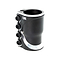 Introducing the CORE Cobra 4 Bolt Oversized SCS Stunt Scooter Clamp in Black, a sleek and stylish clamp made from Cold Forged Aluminium 6061. This lightweight accessory boasts four sturdy side bolts and features the "CORE" logo elegantly printed near the top, ensuring both strength and sophistication.