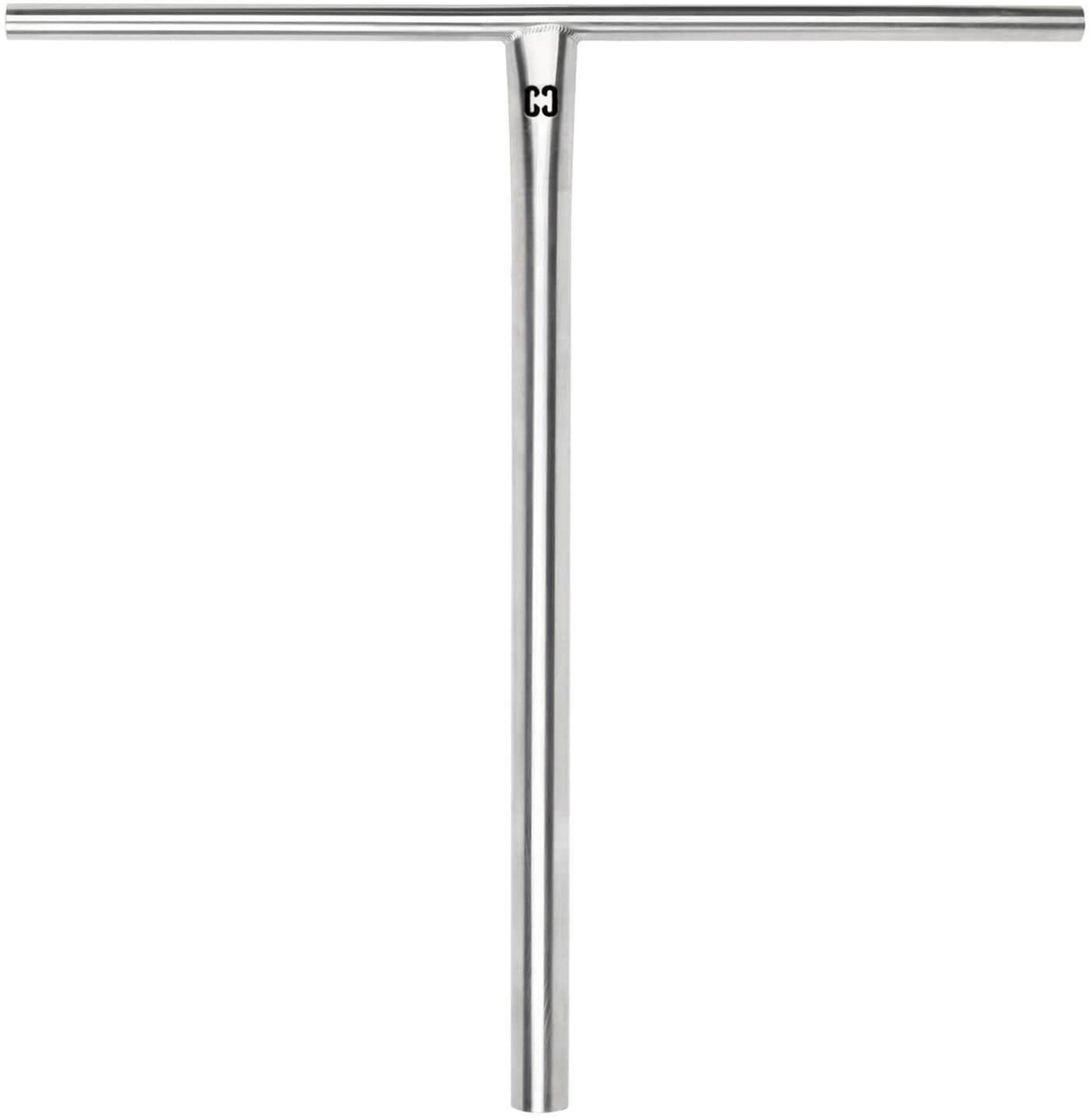 CORE Halfbarz V2 Titanium Oversized HIC Stunt Scooter T-Bars in a T-shape with a logo at the center junction.