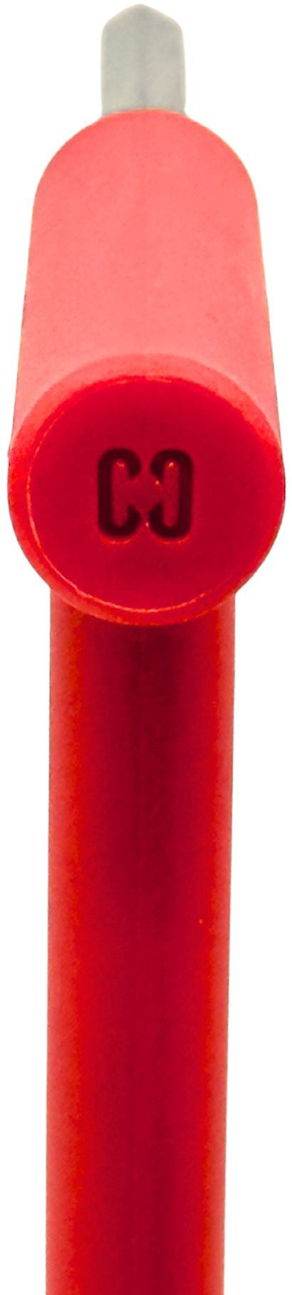 Close-up of the CORE Hench Wrench 6mm Stunt Scooter Allen Key by CORE, standing upright with the tip facing up. Its end cap features a raised "C3" marking, displayed against a clean white background for precision detailing.