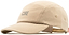 The CORE Performance Cap by CORE features “CORE” in reflective gray lettering on the front, crafted from breathable fabric in a sand color with detailed stitching and an adjustable strap at the back.
