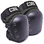 A pair of CORE Pro Street Knee Skate Protection Pads in black and grey, featuring hard shell covers, breathable neoprene lining, and EVA foam cushioning for comfort. Adjustable straps provide a secure fit, with the brand name "CORE" prominently displayed on the top of each pad.