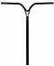 The Ethic DTC Deildegast V2 Steel Oversized HIC Stunt Scooter Bars in Black Mirror (720mm x 600mm) by Ethic feature a Y-shaped chromoly design, central vertical stem, and top horizontal grips, compatible with HIC compression. Photographed on white background.